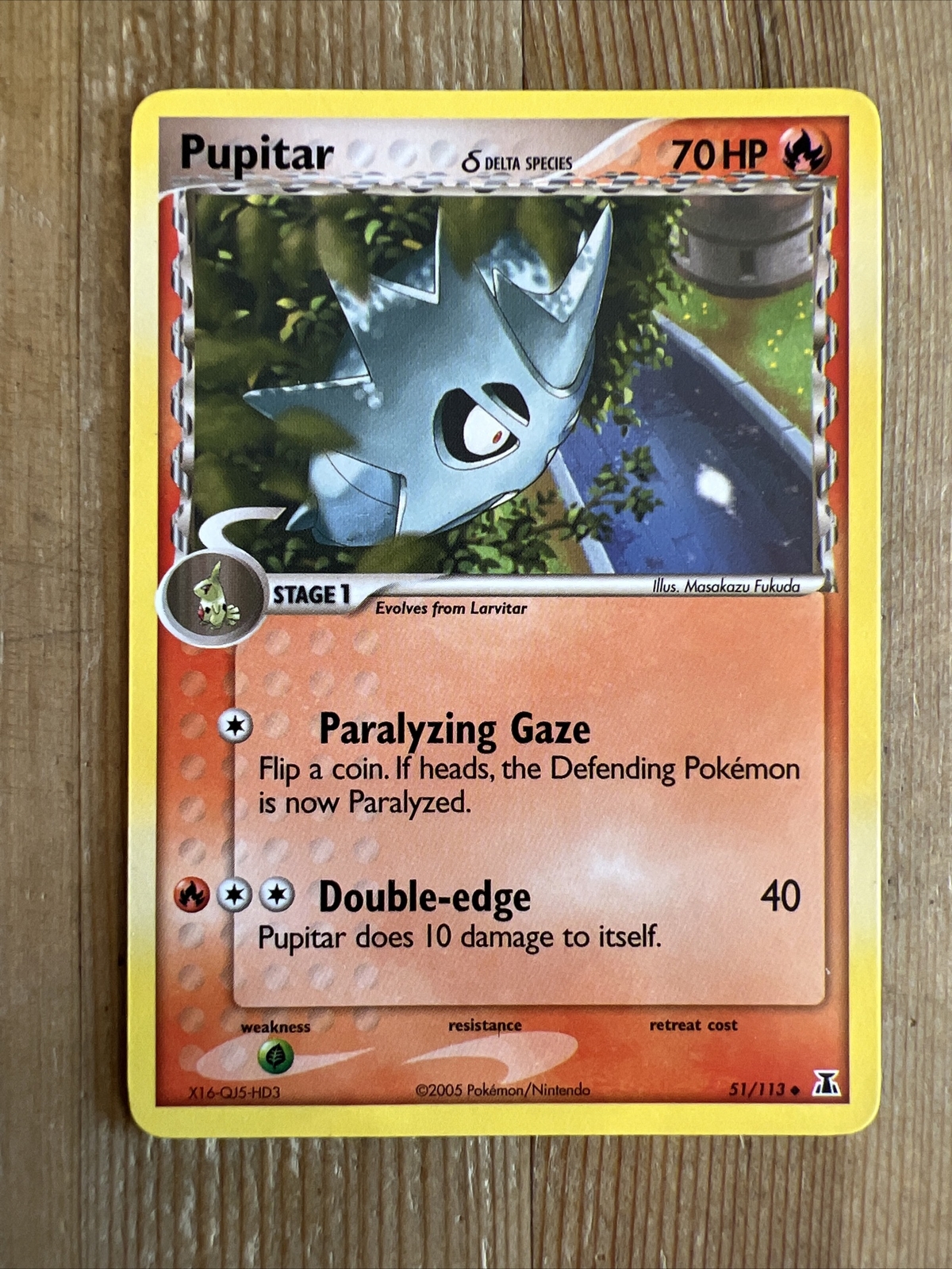 Pokémon TCG Pupitar (Delta) EX Delta Species 51/113 Uncommon NM