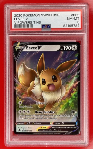 Eevee V graded PSA 8 for sale on eBay