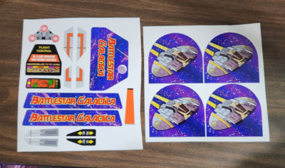 Mattel VertiBird Battlestar Galactica Reproduction Stickers Decals DIE CUT!