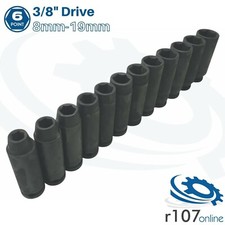 Blue Point 3/8" Deep Impact Sockets 8mm-19mm - As sold by Snap On