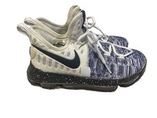 Nike KD 9 Oreo Boys White Black Basketball Shoes Sneakers 855908-100 Youth Sz 7Y
