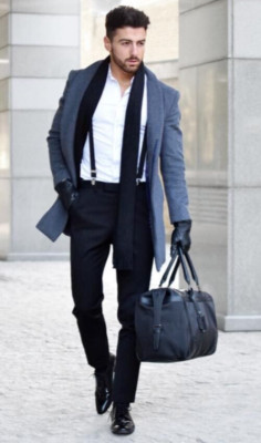 Herren Leder Reisetasche GYM Business Reise Gefäßbekleidung NEU UVP 129,99£ schwarz