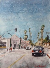 Original Watercolor Painting  "Pasadena, California" 11" x 15"  NOT A PRINT