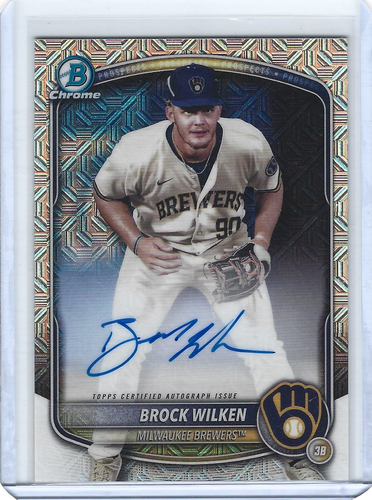 2025 Bowman Mega Box #BMA-BW Brock Wilken Top Prospect Mojo Autograph Brewers