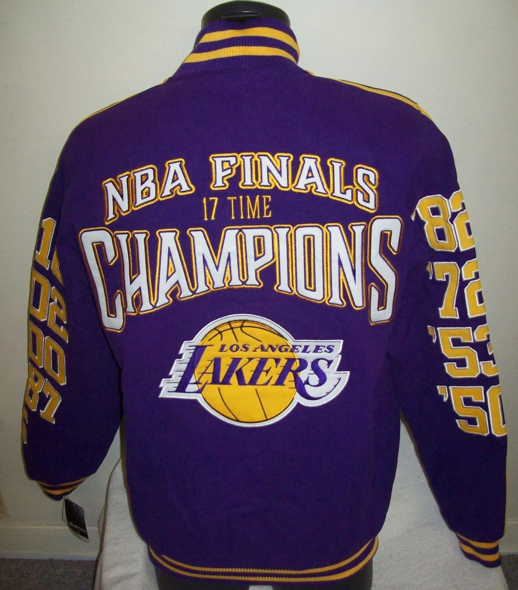 LOS ANGELES LAKERS JH DESIGN 17-TIME NBA FINALS CHAMPIONS EMBROIDERED