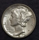 1941 Mercury Dime Slider BU Lot  F 462
