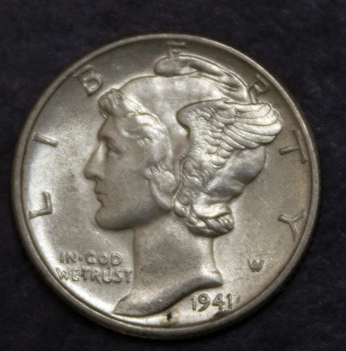 1941 Mercury Dime Slider BU Lot  F 462