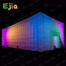 US STOCK 20FT Inflatable Night Club With LED Lights Oxford Cube Tent For Party