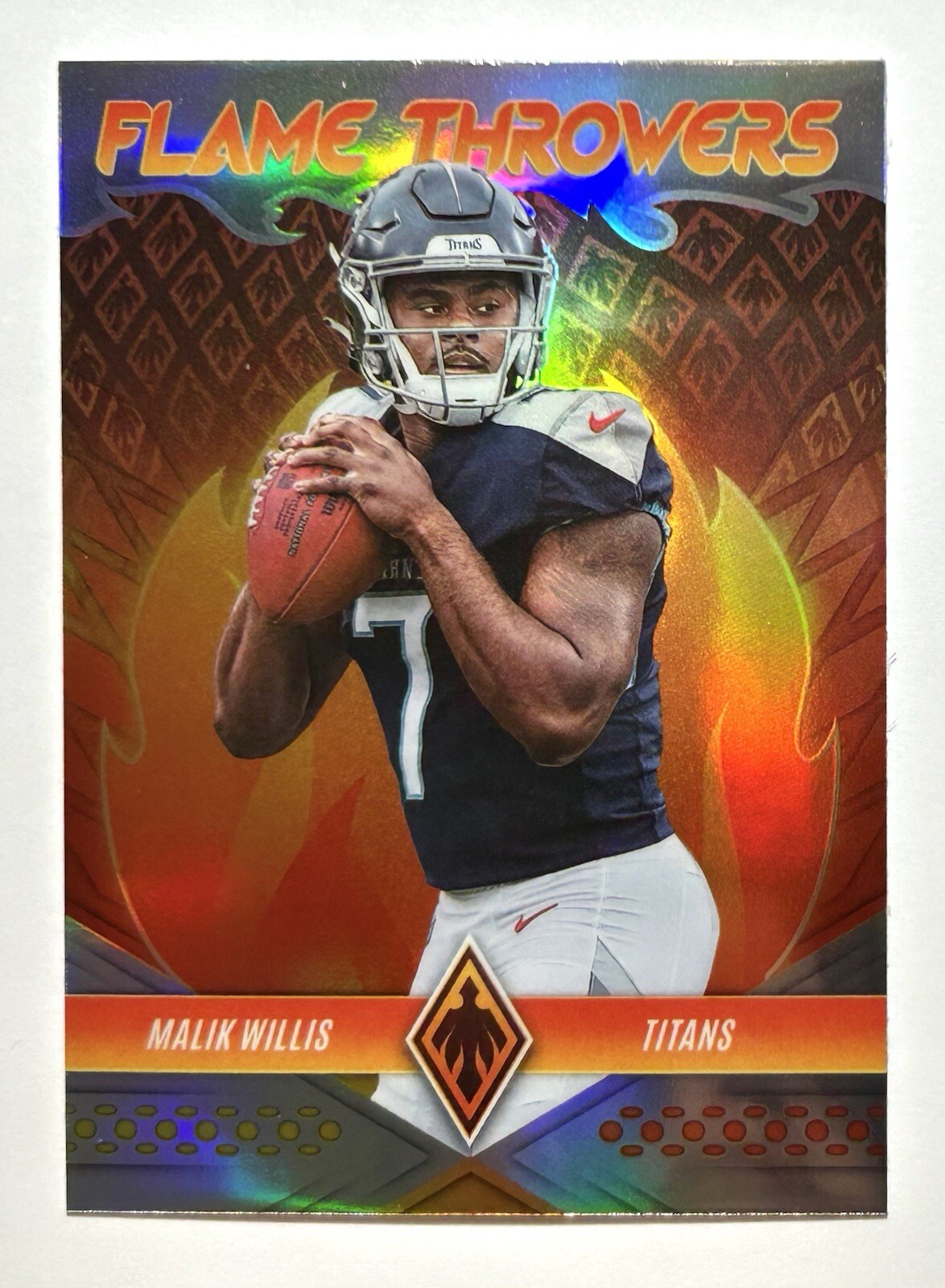 2022 Panini Phoenix #FT-29 Malik Willis RC Rookie SILVER PRIZM Flame Throwers