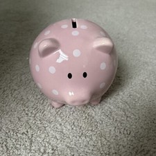 Stephan Baby , Baby's First Piggy Bank Ceramic Pink with Stopper 5  Pink