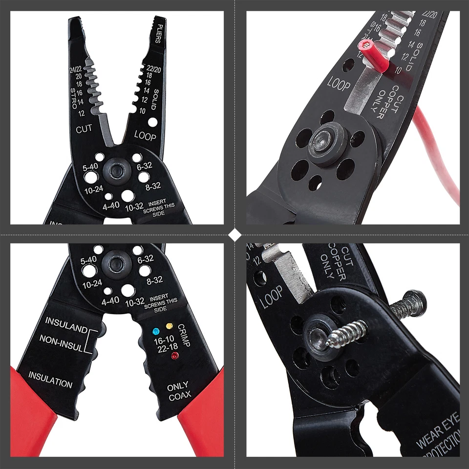 WGGE WG-015 Herramienta de prensado profesional / Multiherramienta Pelacables y Cortador Foto 3 de 4