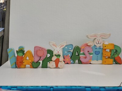 HAPPY EASTER WOOD TABLE SIGN ONE OF A KIND