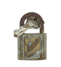 Antique Slaymaker Rustless Door Padlock Lock with 2 Keys USA