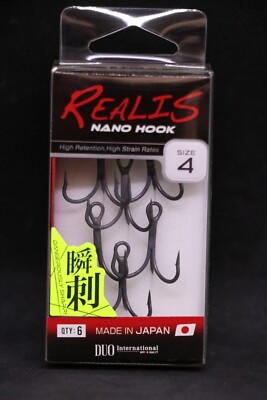 Duo Realis Nano Treble Hooks - Size 4 - Bass Jerkbait Replacement hooks