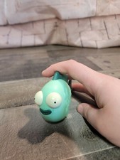 Blue green bath toy fish figure