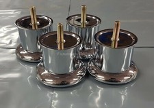 Metal Chrome Legs Feet For Sofas Beds Chairs Furniture Slide Glides 50 - 120mm