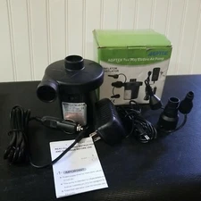 Electric Air Pump, AGPtEK Portable Quick-Fill Air Pump with 3 Nozzles, 110V AC/1