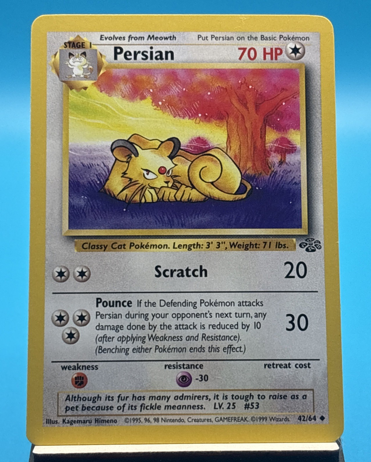 Persian - 42/64 - Uncommon - Jungle Set - Pokemon Card - VLP