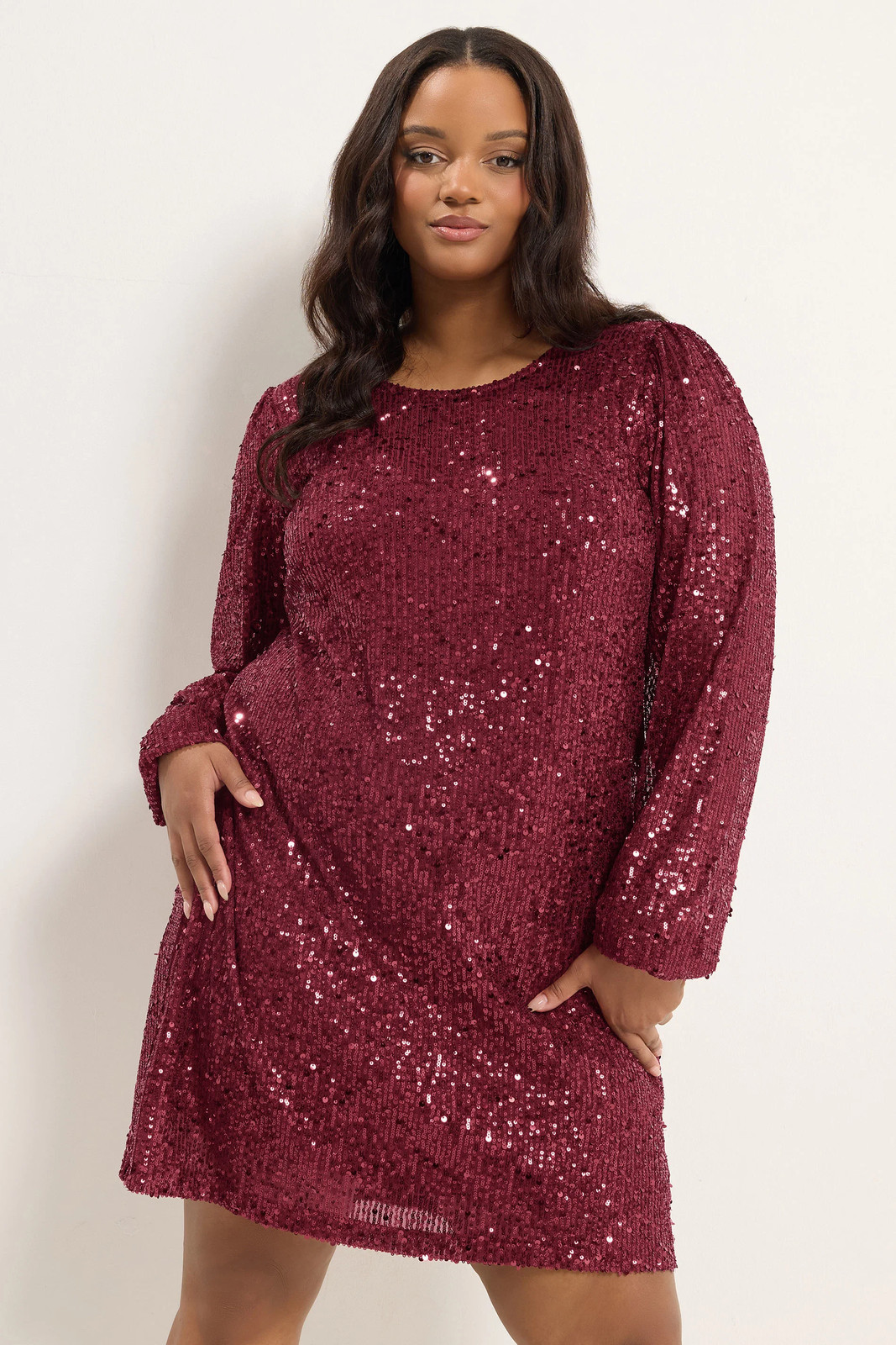 Yours Curve Plus Size Women's Sequin Dress