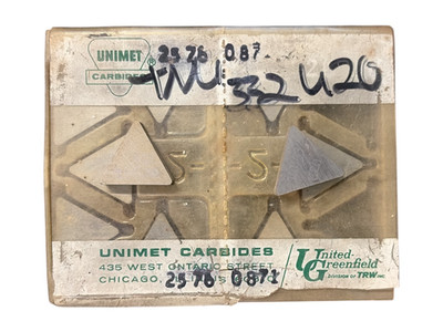(9 Pcs) Unimet TNU 332 Grade: U20 Carbide Inserts