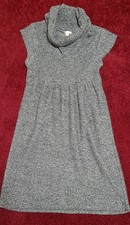 Xhiliration Grey Cowl Neck  Knit Dress Women XL Cozy Minimalist
