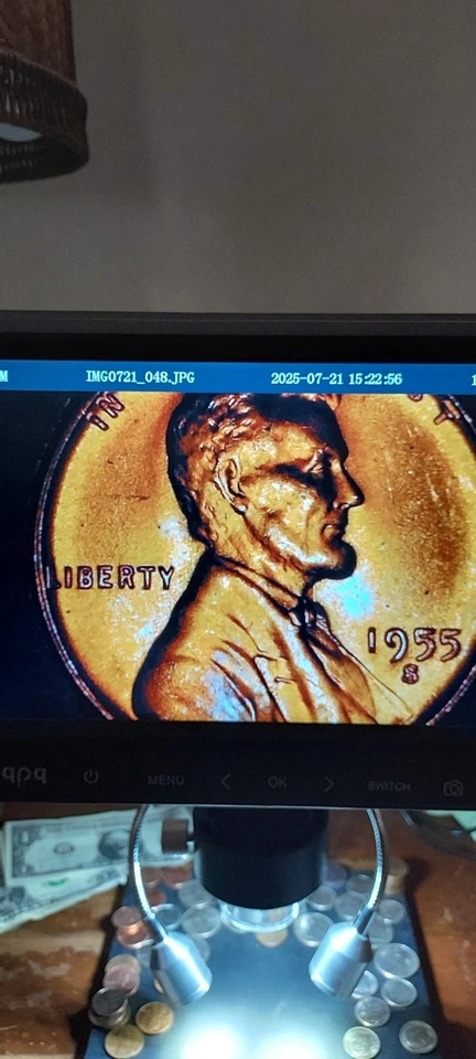 ¡Centavo de trigo Lincoln S 1955 doble matriz anverso!!muy limpio"DDO-001 DD001 BU L5 Foto 2 de 4