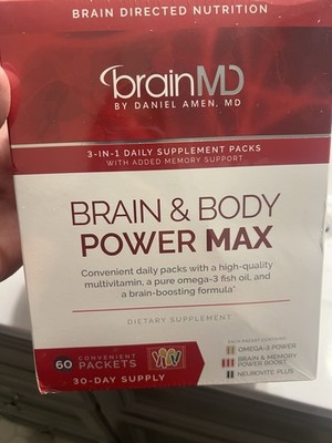 BrainMD Brain&Body Power Max, 30 Day Supply , 3 different Dietary Supplements