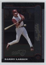 1999 Bowman Chrome Gold Foil Signature Barry Larkin #23 HOF 05x8