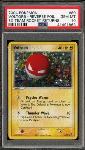 Pokemon Voltorb EX Team Rocket Returns Reverse Holo #80 PSA 10 Gem Mint