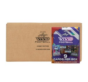 2025 Leaf Vivid Football Factory Sealed Hobby 12 Box Case