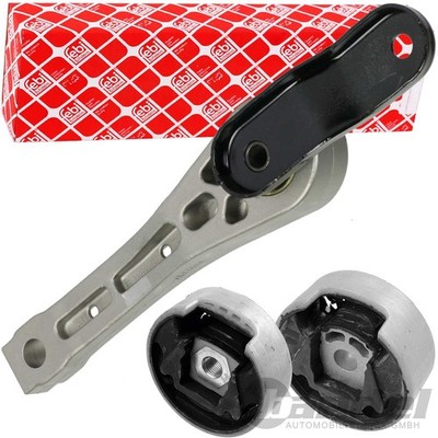 3x FEBI MOTORLAGER OBEN UNTEN HINTEN für AUDI A3 8P VW GOLF V PASSAT 3C TOURAN