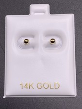 14k Yellow Gold 3mm Ball Stud Earrings