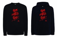 Felpa nera VASCO rossi fatti i ca..i tuoi blasco con cappuccio o girocollo music