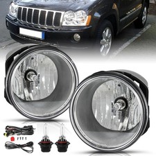 Fog Lights Wbulbs Fit For 2005-2010 Jeep Grand Cherokee Commander Switch Lhrh