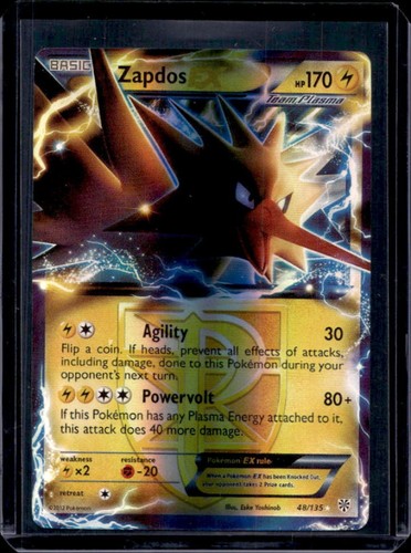 2013 Pokemon Black & White Plasma Storm Zapdos Holo #48/135