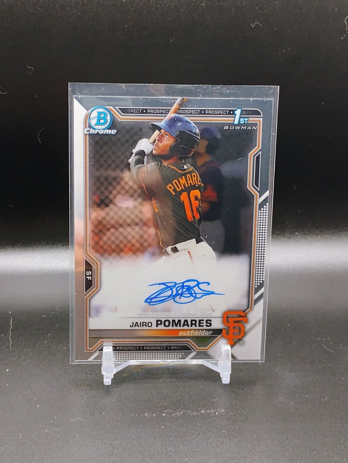 2021 Bowman Chrome Jairo Pomares Base Autograph #CPA-JP San Francisco Giants
