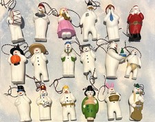 the snowman raymond briggs - Set Of 18 Party Snowmen Christmas Tree Decorations