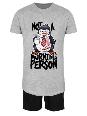 Psycho Penguin Not A Morning Person Herren Kurz Pyjama Set