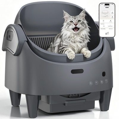 Automatic Smart Cat Litter Box Self-Cleaning Top-Open Cat Litter Box App Control