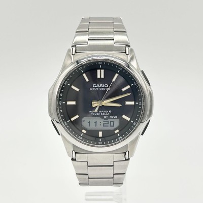 Casio Wave Ceptor WVA-M630 Solar Digital Watch Silver 18cm Band
