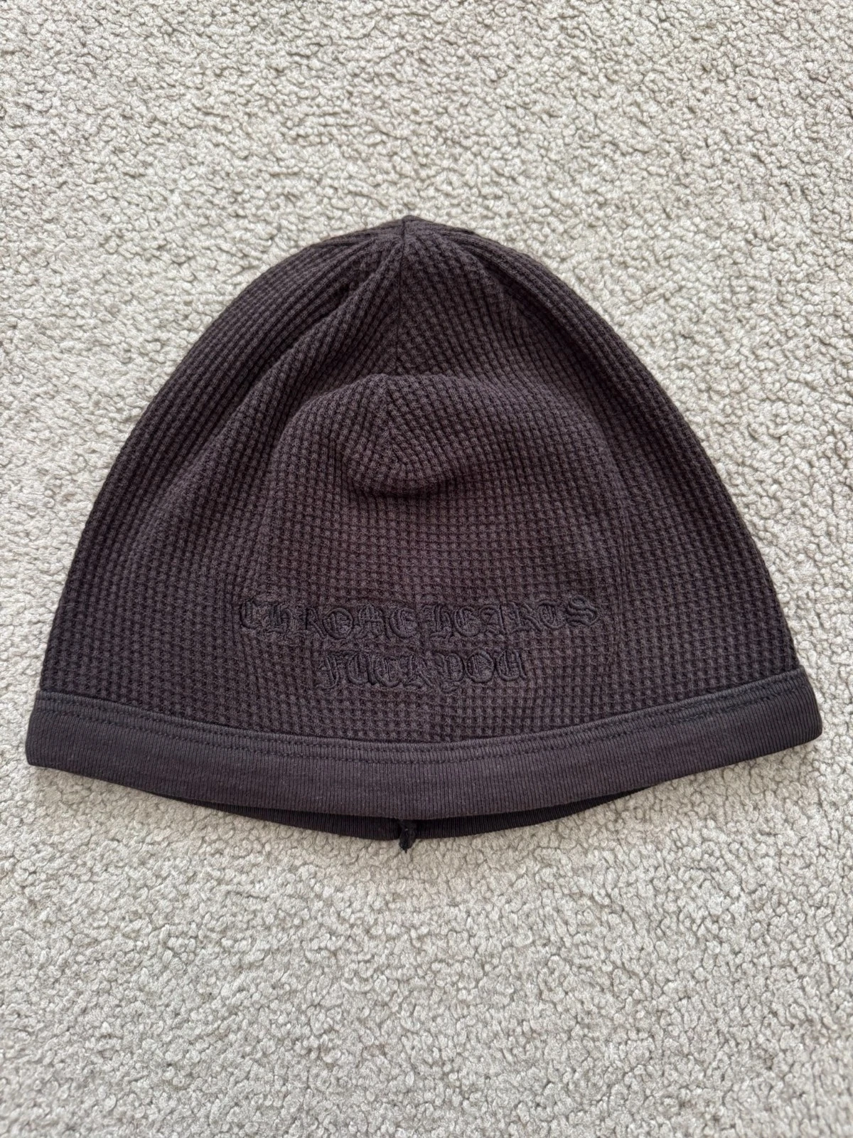 Vintage Chrome Hearts F*** YOU Logo Thermal Beanie