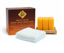 Kojic Acid Dark Spot Remover Soap Bars with Vitamin C, Retinol, Turmeric...
