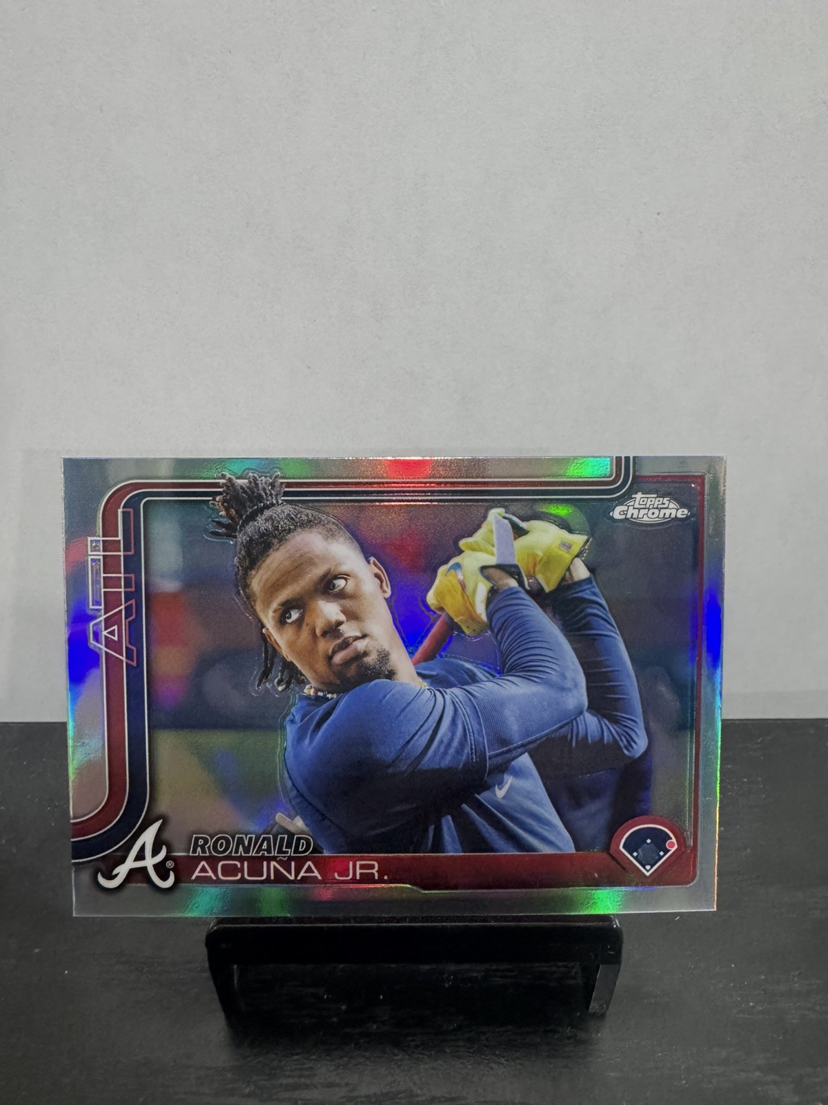 2025 TOPPS CHROME RONALD ACUNA JR IMAGE VARIATION REFRACTOR SP #257 🔥 BRAVES