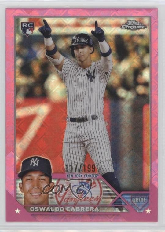 2023 Topps Chrome Logofractor Edition Pink Refractor 117/199 Oswaldo Cabrera v9t