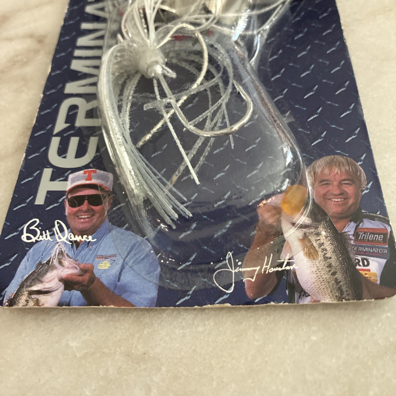 NOS Terminator Titanium Single Blade Original Buzzbait 1/4 Oz White/grey - Image 3