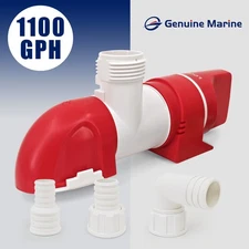 12V 1100 GPH Automatic Bilge Pump Low Profile Boat RV Water Sensing Pump