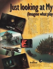 Myst 2 Page PC IBM DOS Windows Macintosh Cyan Advertisement Magazine Vintage Ad