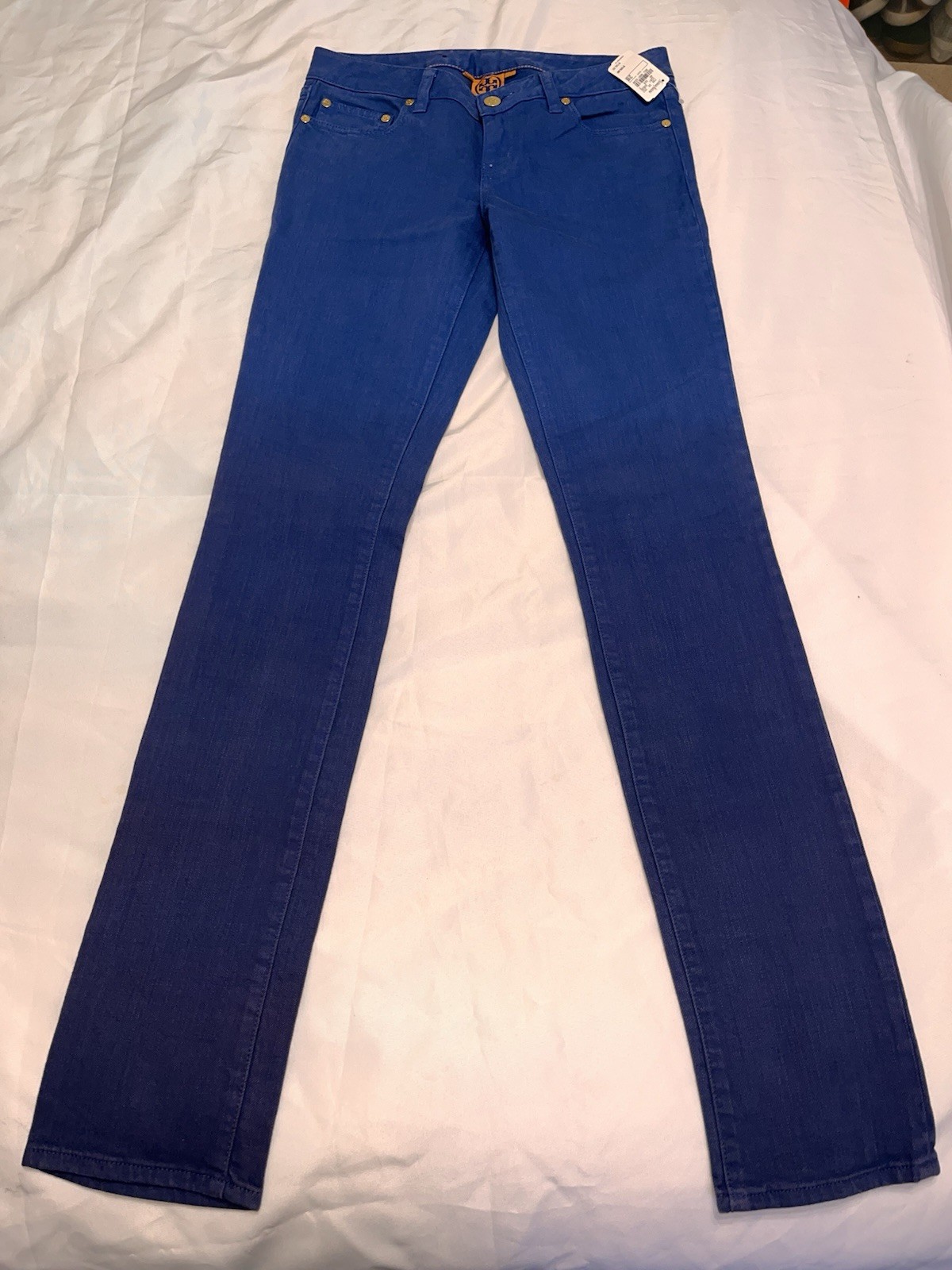 NWT Tory Burch blue ombré Super Skinny Jeans. Size 28 TALL Inseam is 35”