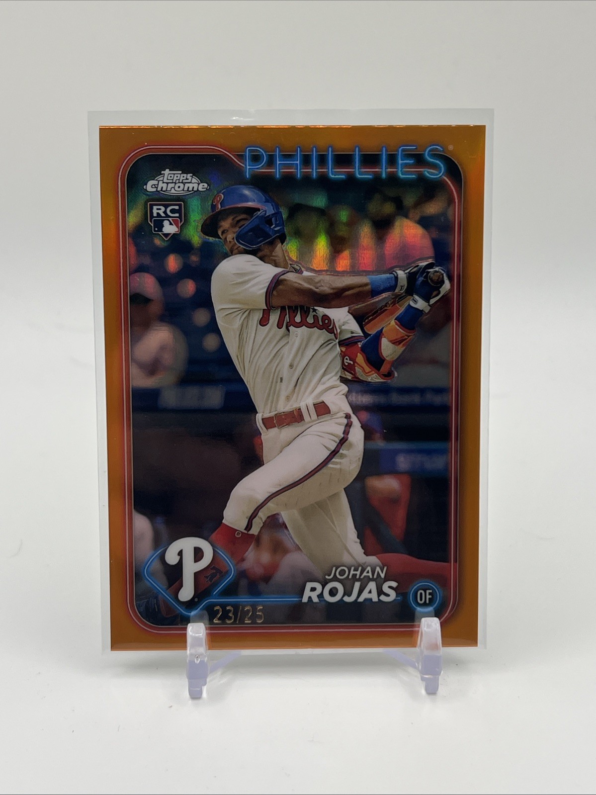 Johan Rojas - 2024 Topps Chrome #273 Orange Refractor /25 Rookie Card