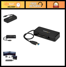 USB 3.0 Mini Dock Dual DisplayPort 4K 60Hz Docking Station Gigabit Ethernet Adap